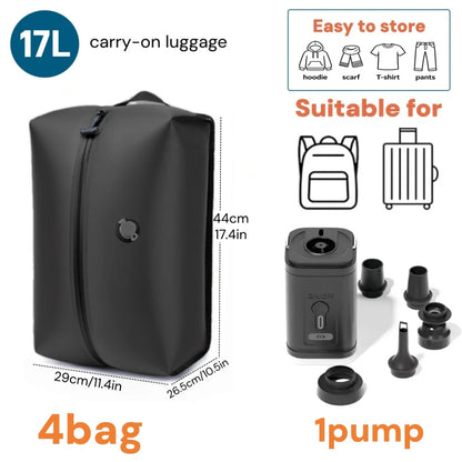 Vacuum Storage Bags, Travel Essentials Suitcases Clothes Organizer Packaging Bag Practical Accessories Compression Packing Cubes