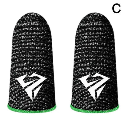 2pcs Fingertip Sleeve Esports Gloves For PUBG Gamer Sweatproof Anti-slip Touch Screen Hand Grip Finger Cot Gaming Finger Cover