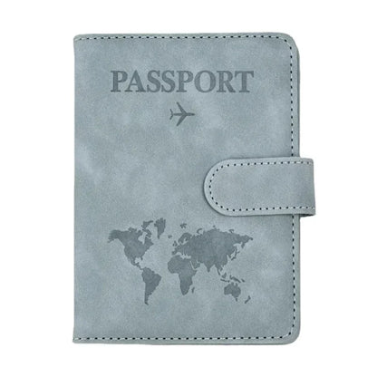 10 Colors Men Women PU Leather Travel Mad Passport Cover Holder Case Ticket Wallet with Credit Card Holder Protector Cover