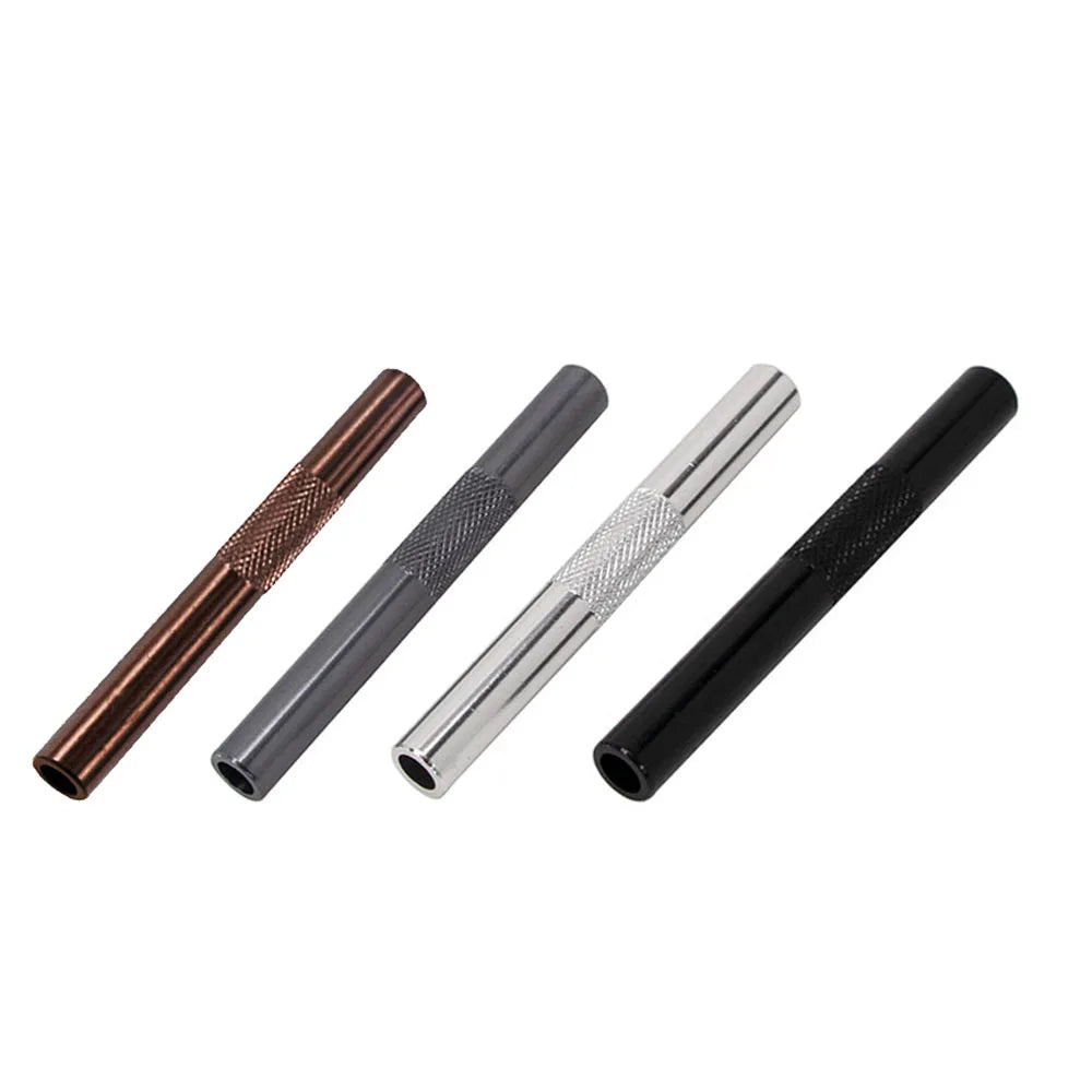 Metal Smoking Tube 5pcs Aluminum Alloy Straws with Cleaning Brush
