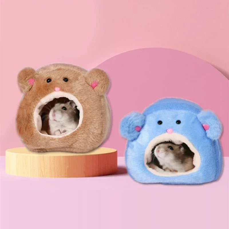 Hamster Soft Warm Bed Rat Hammock Pig Squirrel Winter Pet Toy Hamster Cage House Hanging Nest+Mat House Bed Animal Mice Rat Nest - Urbizia