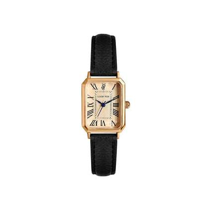 Fashion Retro Digital Dial Casual Watches Square Leather Strap Fashionable Clock Quartz Wristwatch for Women Gift