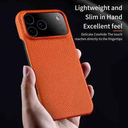 LANGSIDI MagSafe Lychee Leather Case for iPhone 15, 16 & 17