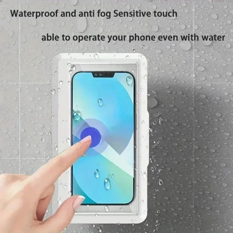 1PCS Bathroom Wall Waterproof Phone Case 360° Rotation Phone Holder Stand for iPhone Samsung Xiaomi Kitchen Cellphone Bracket