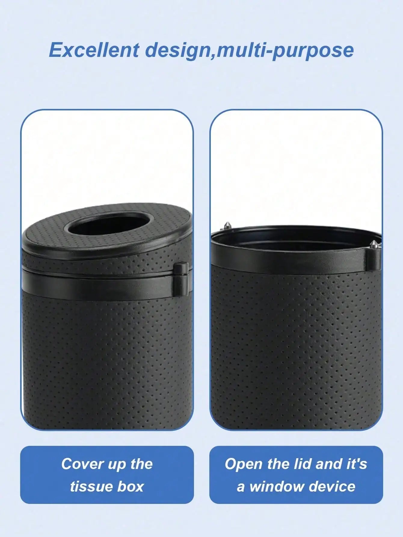 1Pc Car Tissue Box with Emergency Window Breaker – ABS Material, Universal for All Cars, SUVs and Trucks