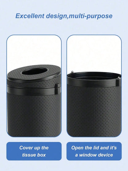 1Pc Car Tissue Box with Emergency Window Breaker – ABS Material, Universal for All Cars, SUVs and Trucks