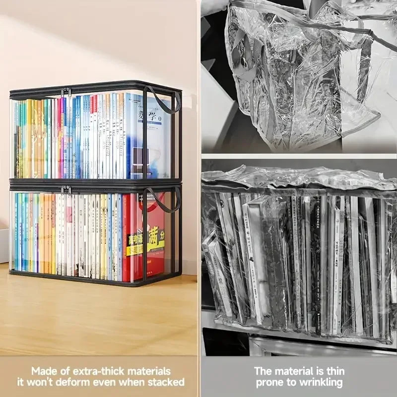 Clear PVC Storage Box | Flip-Top Lid & View Window | Multi-Use Organizer for Toys, Crafts & Supplies | Durable Gift Container - Urbizia
