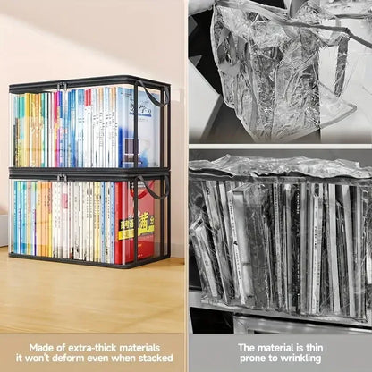 Clear PVC Storage Box | Flip-Top Lid & View Window | Multi-Use Organizer for Toys, Crafts & Supplies | Durable Gift Container - Urbizia