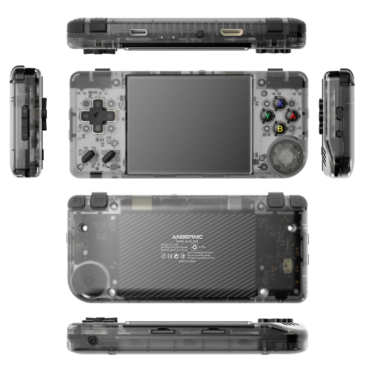Anbernic RG28XX Mini Handheld Game Console 2.83" 640*480 IPS Screen Linux 64-bit 3100mAh Retro Games Player Supports Music/Video Player E-book HDMI Output TV
