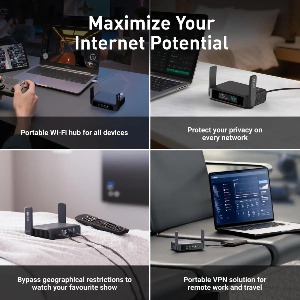 GL.iNet GL-BE3600 (Slate 7) Wi-Fi 7 Travel Router Dual-band Portable Travel Router, Pocket WiFi 7, 2.5G Router, Portable VPN Routers WiFi for Travel, Public Computer Routers, Business Trip, Mobile/RV/Cruise/Plane ﻿