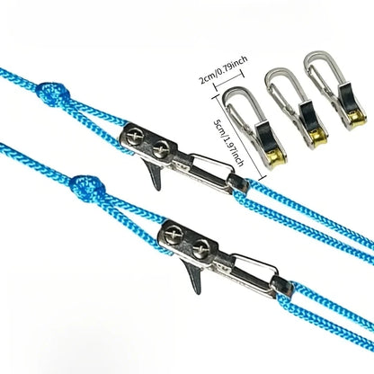 Rope Tying Tool And Tensioner with Roller Tensioner,  Heavy-Duty Retractable Buckle with Accessory Rope, Suitable for Camping