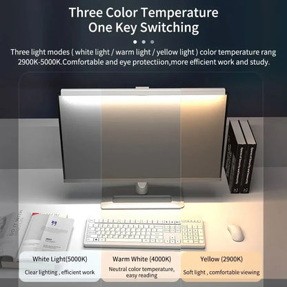 50cm Computer Monitor Light Bar Screen Hanging Lights Stepless Dimming USB Desk Lamp For Study Reading Light Table Monitor Lamp - Urbizia