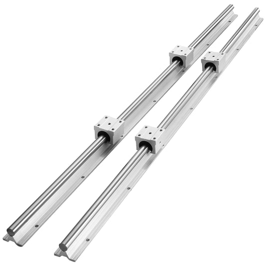 SucceBuy 2PCS Linear Guide Rails SBR12 SBR16 SBR20 SBR25 800-2200mm & 4PCS UU Bearing Blocks Smooth Motion DIY Mills CNC Parts