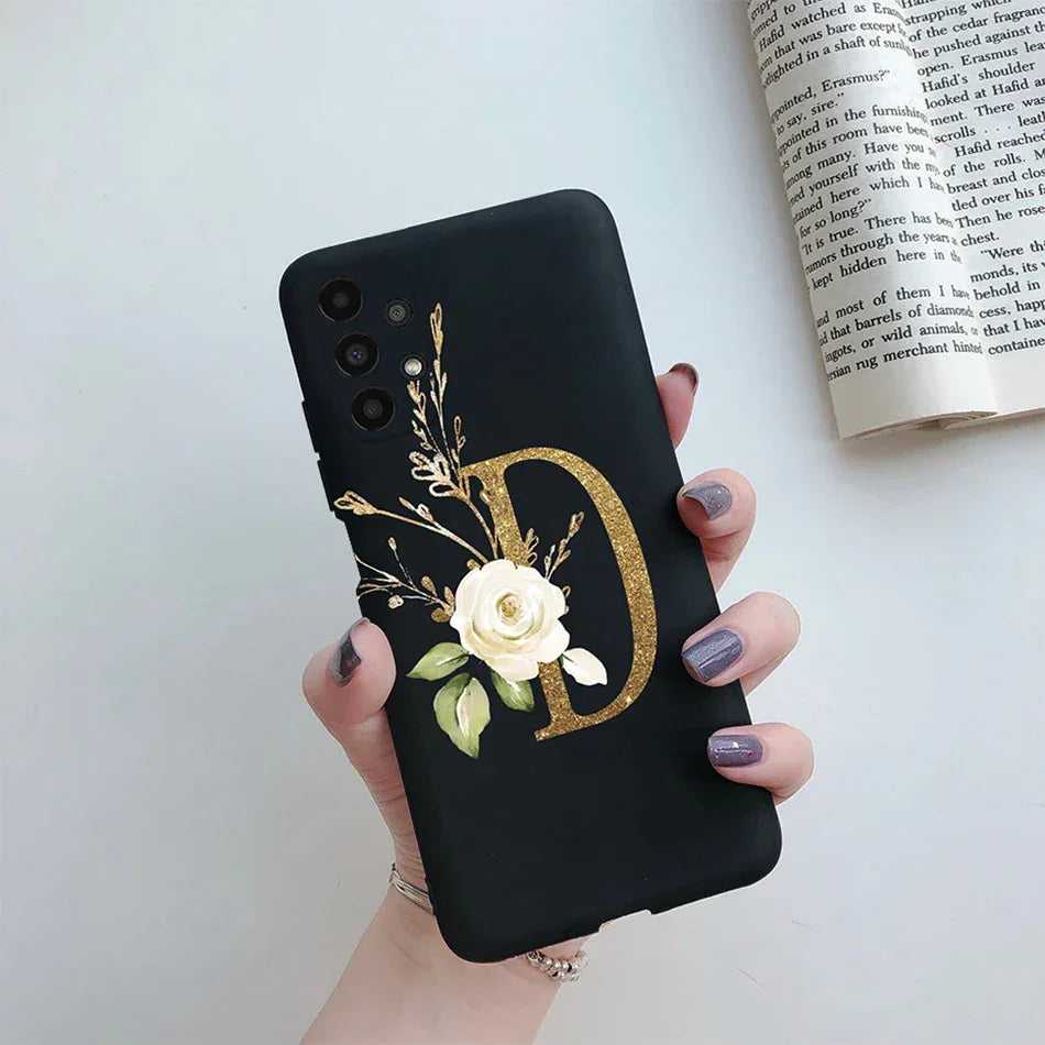 Flower Alphabet Soft TPU Case for Samsung Galaxy A Series