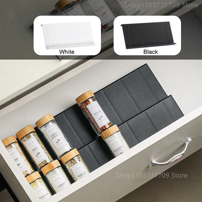 4-Layer Adjustable Spice Drawer Organizer Rack Set