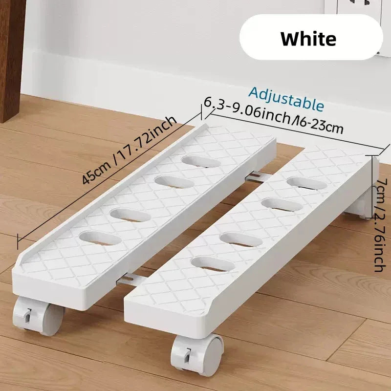 Adjustable Mobile PC Tower Stand with Wheels under Desk CPU Holder Adjustable Stable Mobile Computer Host Stand for Home Office - Urbizia