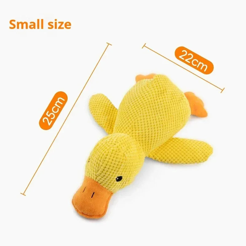 Dog toy plush companion sleeping duck bite resistant teeth grinding sound relief duck sound toy - Urbizia