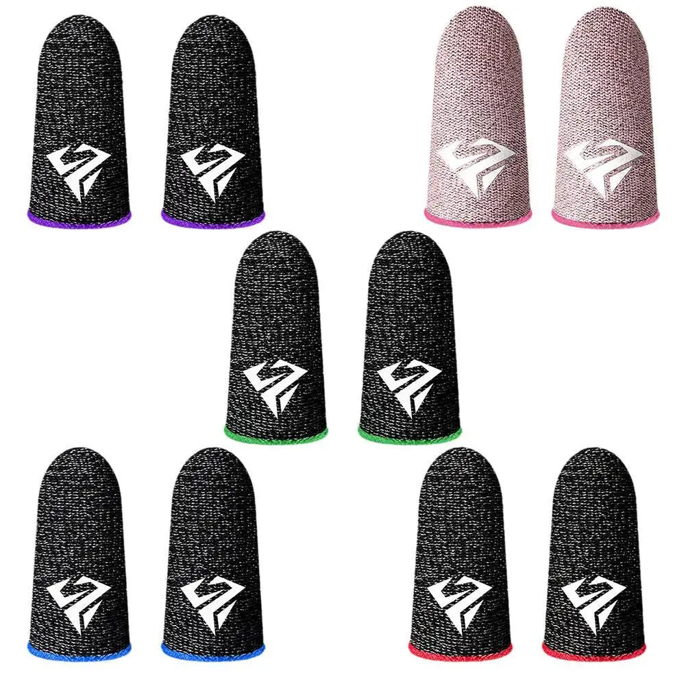 2pcs Fingertip Sleeve Esports Gloves For PUBG Gamer Sweatproof Anti-slip Touch Screen Hand Grip Finger Cot Gaming Finger Cover