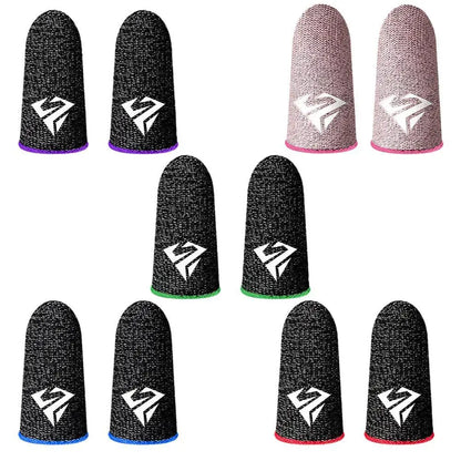 2pcs Fingertip Sleeve Esports Gloves For PUBG Gamer Sweatproof Anti-slip Touch Screen Hand Grip Finger Cot Gaming Finger Cover