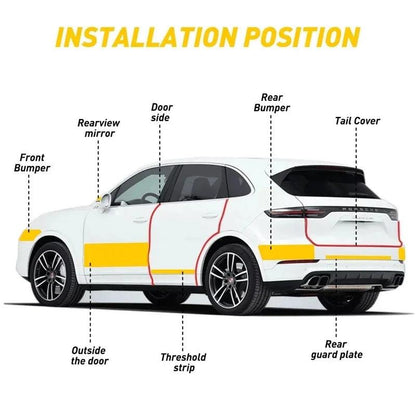 1-5m Nano Carbon Fiber Car Tape Sticker Door Mirror Paste Protector Strip DIY Protection Protective Film Waterproof Adhesive