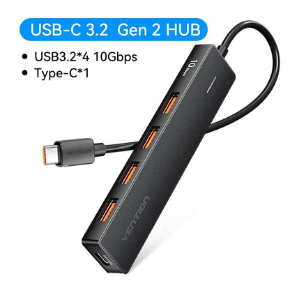 5-in-1 USB-C Hub 10Gbps High-Speed Multiport Adapter