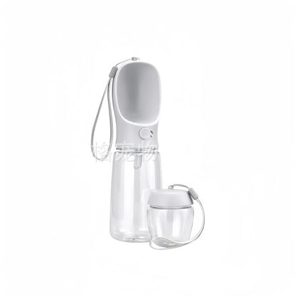 Dog Cat Portable Feeding and Watering Supplies Portable Food Grade Material Dog Travel Pet Water Cup Bottle With Food Dispenser - Urbizia