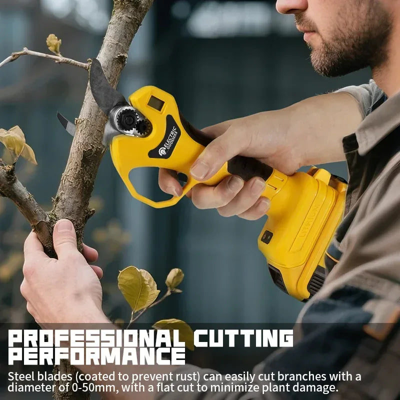 Electric Goddess Brushless 50mm Electric Pruning Shear Cordless Fruit Tree Bonsai Electric Scissors For Dewalt 20V Battery Pin - Urbizia