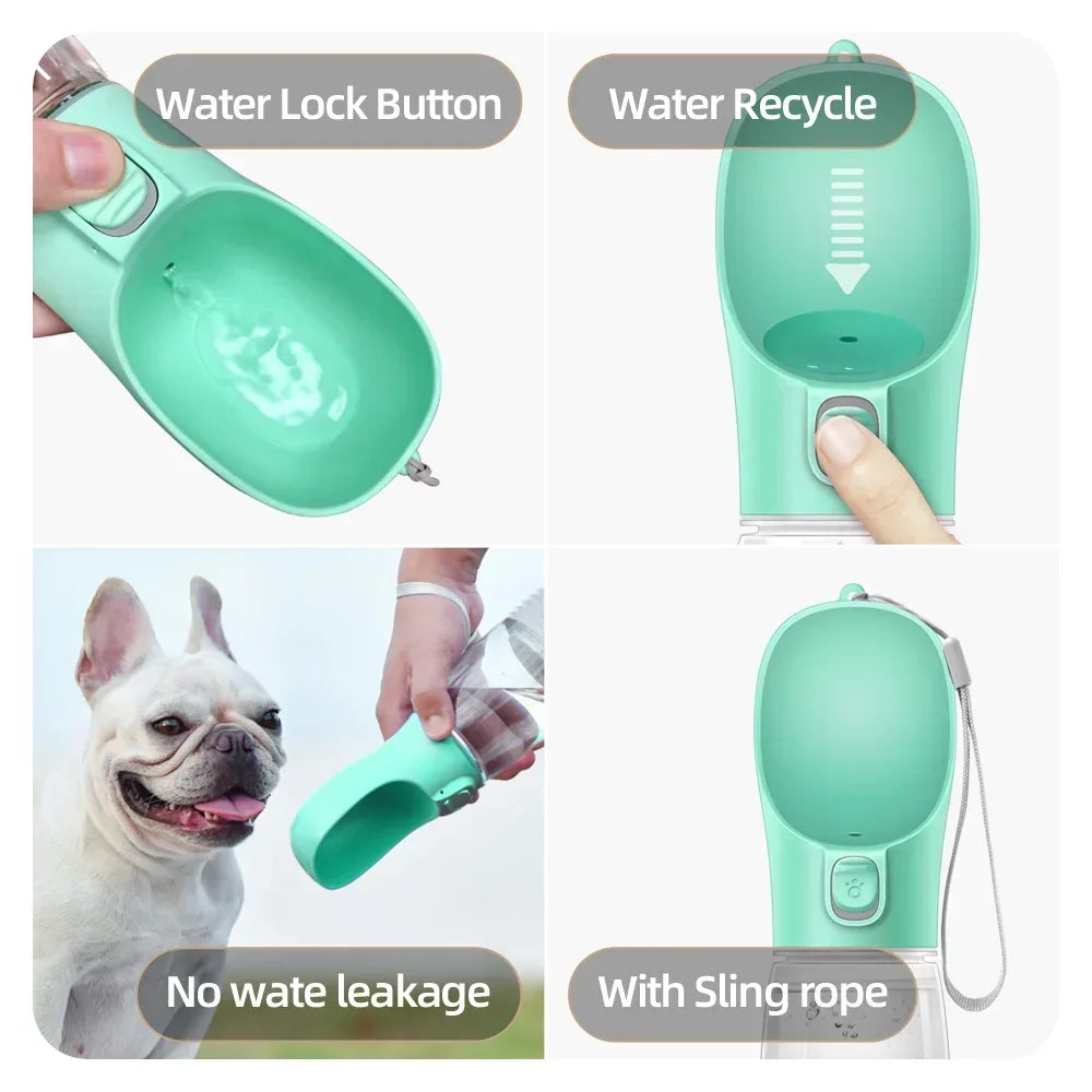 Portable Dog Water Bottle For Small Large Dogs Cat Outdoor Leakproof Walking Drinking Bowls Chihuahua French Bulldog Supplies - Urbizia