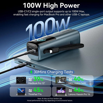 【CCC Certification】Vention 165W Power Bank 20000mAh PD Fast Charger for Laptop Portable 3C Powerbank for iPhone 17 Samsung S25