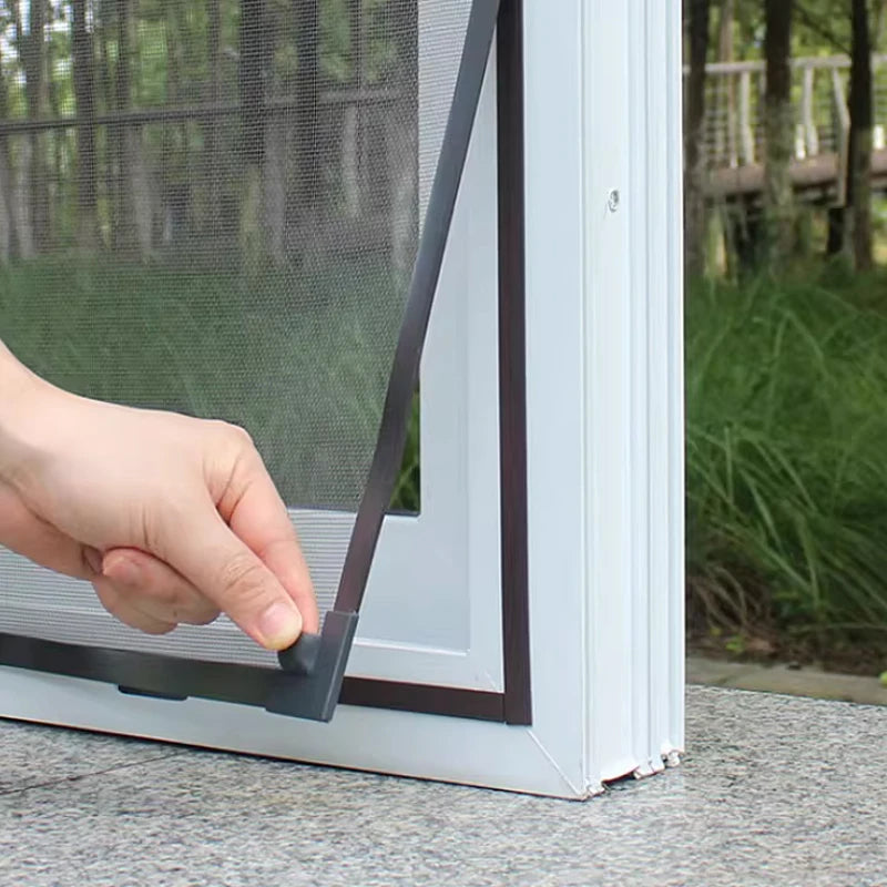 2026 DIY Custom size,windproof Magnetic screen window, self-adhesive mosquito net curtain,invisible,household magnet，Summer mesh