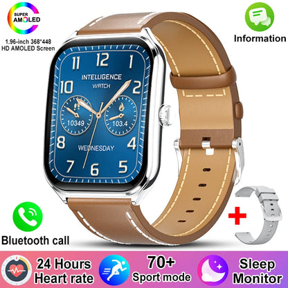 New For OPPO Ultra Thin Smart Watch Men Woman 1.96" HD AMOLED 70+Sports Mode Health Monitor Bluetooth Call Waterproof Smartwatch