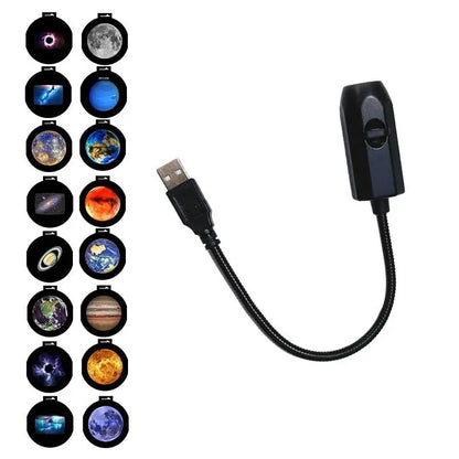 USB Moon Earth 360 Degree Projection Lamp Starry Sky Night Light Remote Control for Kids Bedroom Birthday Gift Home Ambiance
