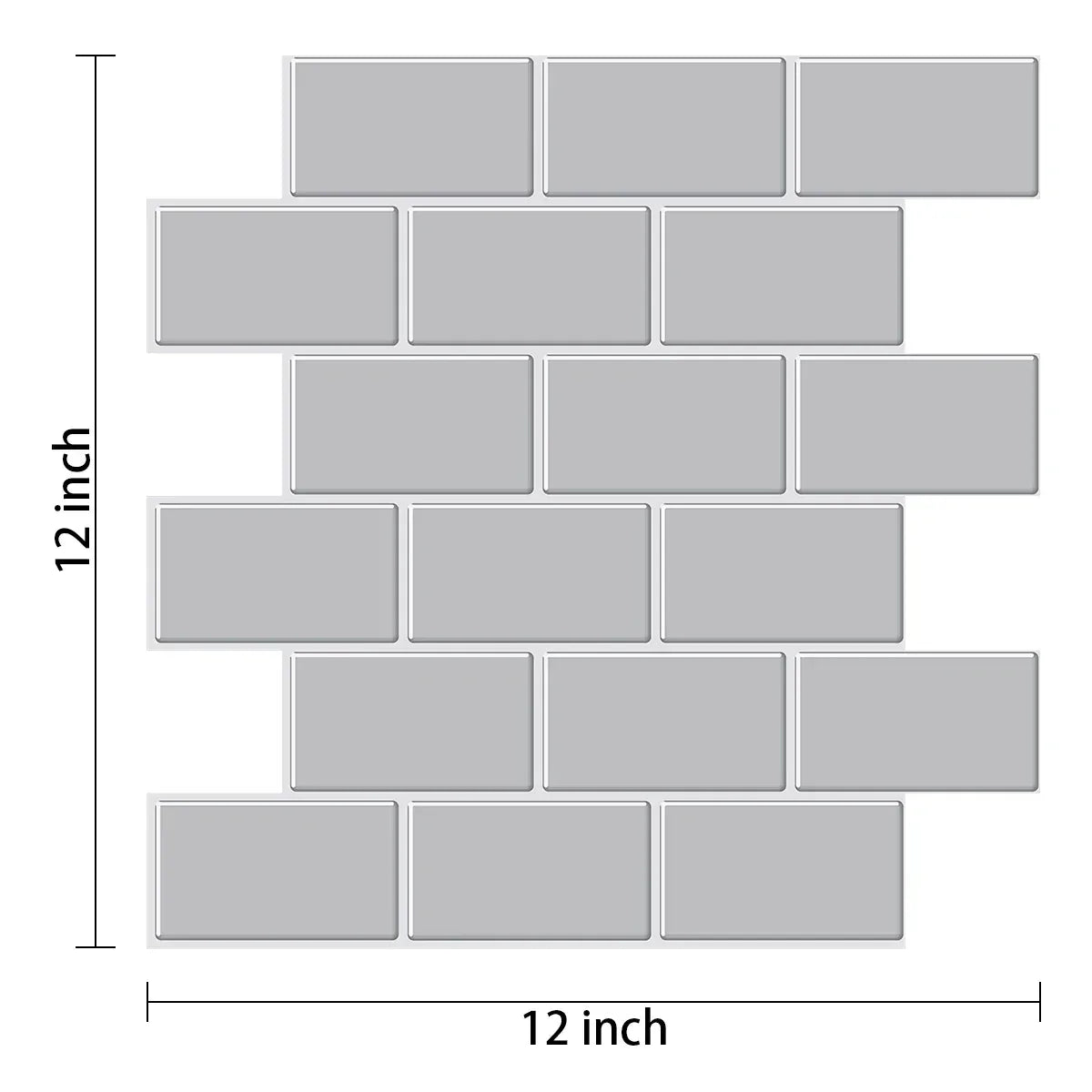 Subway Wall Stickers Peel and Stick 3d Brick Vinyl Wallpaper Bathroom Kitchen Backsplash Wall Decals 10 Sheets - Urbizia