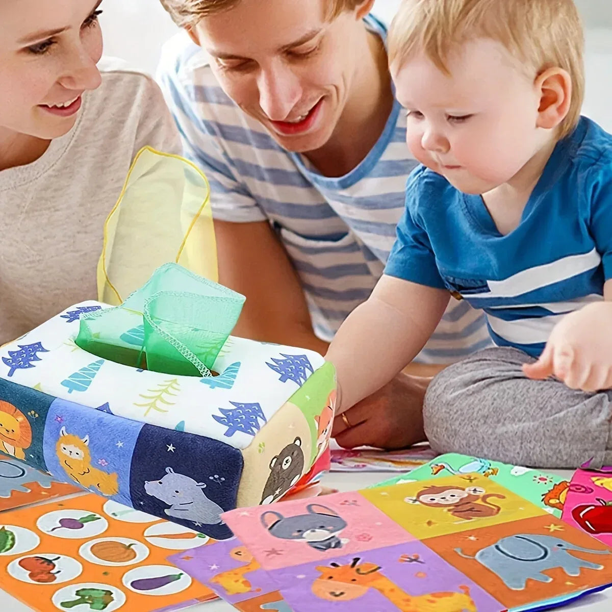 Baby Montessori Magic Tissue Box – Educational Sensory Toy - Urbizia