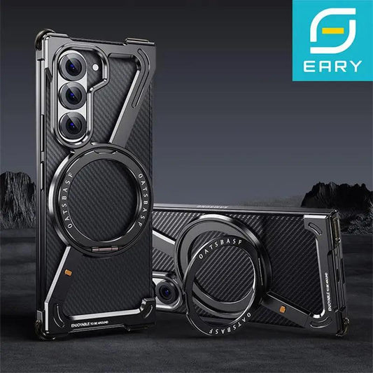 Eary Frameless Case for Samsung Galaxy Z Fold 7 for Magsafe 360°Rotating Magnetic Stand Metal Shockproof Protector Phone Cover
