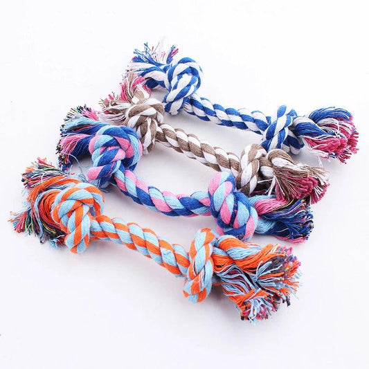 Double Knot Cotton Rope Chew Toy for Dogs and Cats