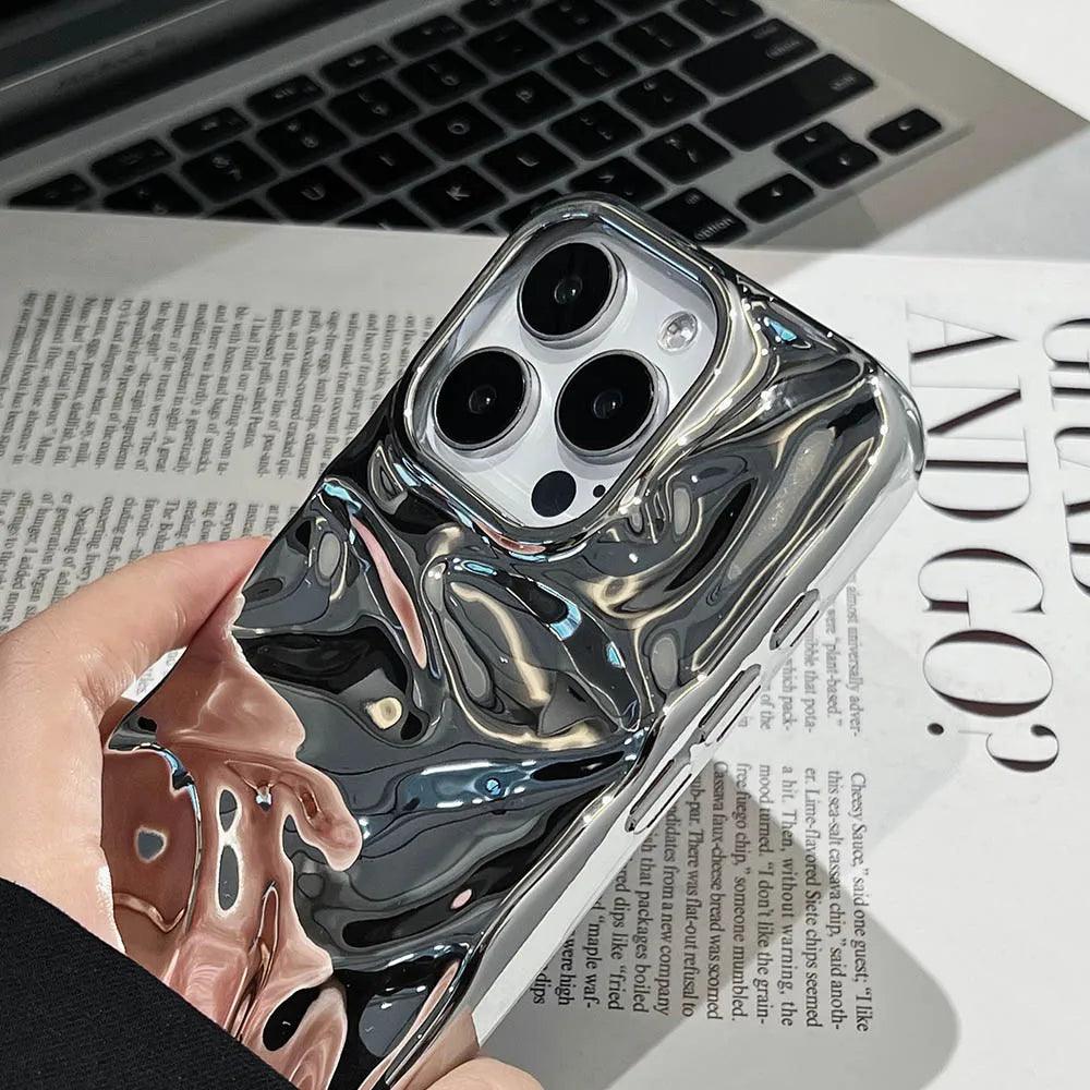 Luxury 3D Wrinkle Electroplate Case for iPhone 17–11 Series