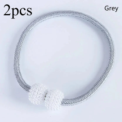 4/2Pcs Pearl Magnetic Curtain Clip Curtain Holders Tie Back Buckle Clips Hanging Ball Buckle Tie Back Curtain Decor Accessorie