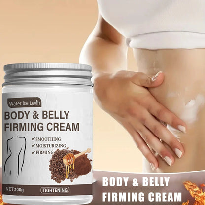 Caffeine Collagen Firming Cream - 100g, Contains Caffeine and Coconut Oil, Rich in Vitamin E, Fragrance-Free, Tightens and Lifts the Abdomen, Thighs, Buttocks, Arms, All Skin Types, Hypoallergenic, Whitening Effect