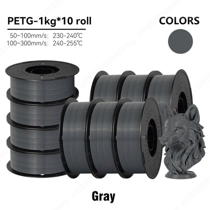 KINGROON 10KG PLA/PETG Filament 1.75mm 3D Printing Plastic Material Accuracy ±0.03mm Fast Shipping Fit Most FDM Printers