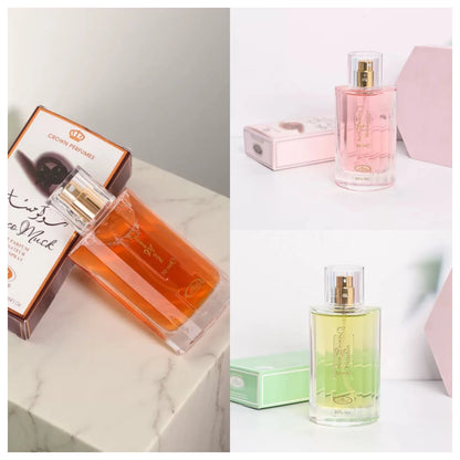 2/1 pcs Choco Musk Perfume - Original, Marshmallow & Pistachio Eau de Parfum Sprays 50ml (1.65 oz) | Gourmand Perfume with Chocolate & Vanilla | Long-Lasting Sweet Fragrances (Bundle)