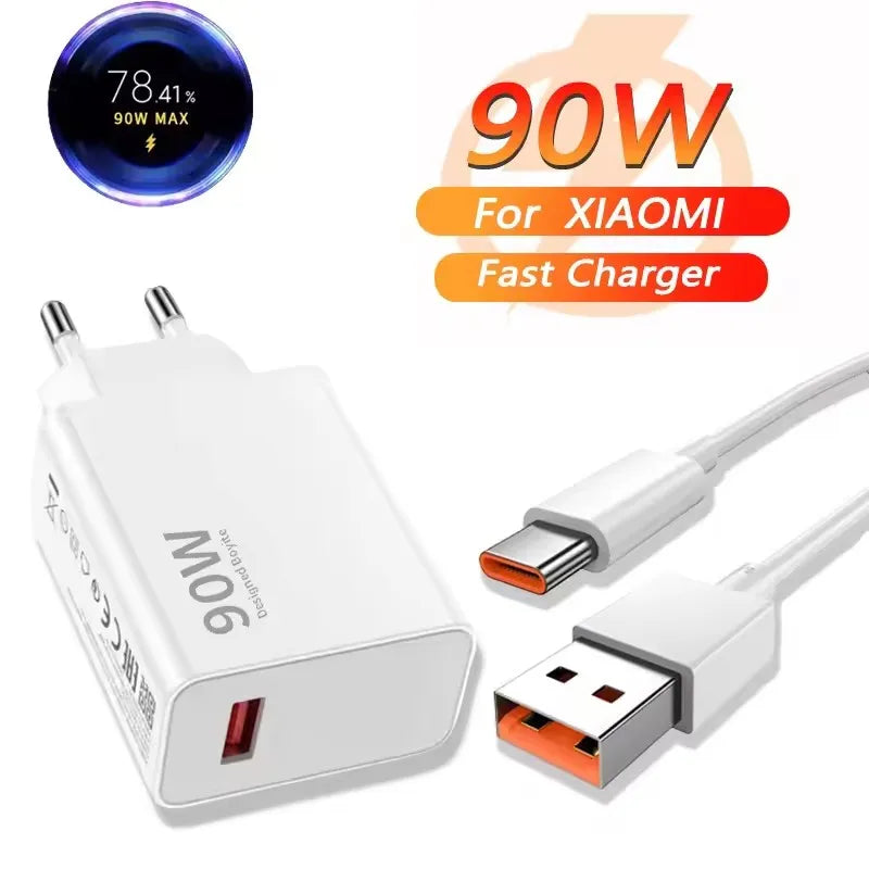 90w Original Charger Turbo Charge Cargador Adapter for Xiaomi 15 Ultra 15 14 Poco X7 Pro F7 Pro F7 F6 Redmi Note 14 Pro+ Pad