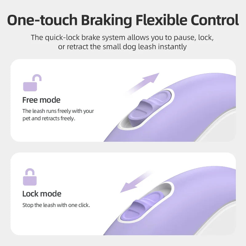 ROJECO Mini Automatic Retractable Dog Leash 3M Extendable Rope For Outdoor Travel Walking Hiking Pet Cat Dogs Traction Rope Lead