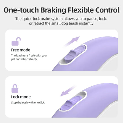 ROJECO Mini Automatic Retractable Dog Leash 3M Extendable Rope For Outdoor Travel Walking Hiking Pet Cat Dogs Traction Rope Lead