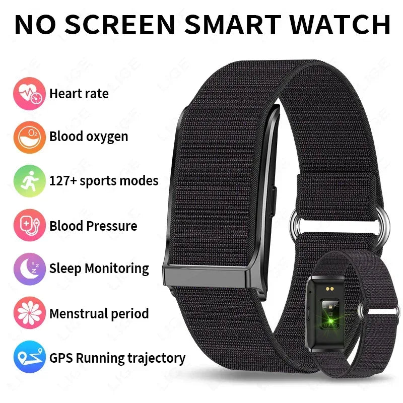 LIGE No Screen Smart Watch Men's Sports Outdoors Fitness Heart Rate Monitor 1ATM Waterproof New Smartwatch For Andrio IOS 2025 - Urbizia