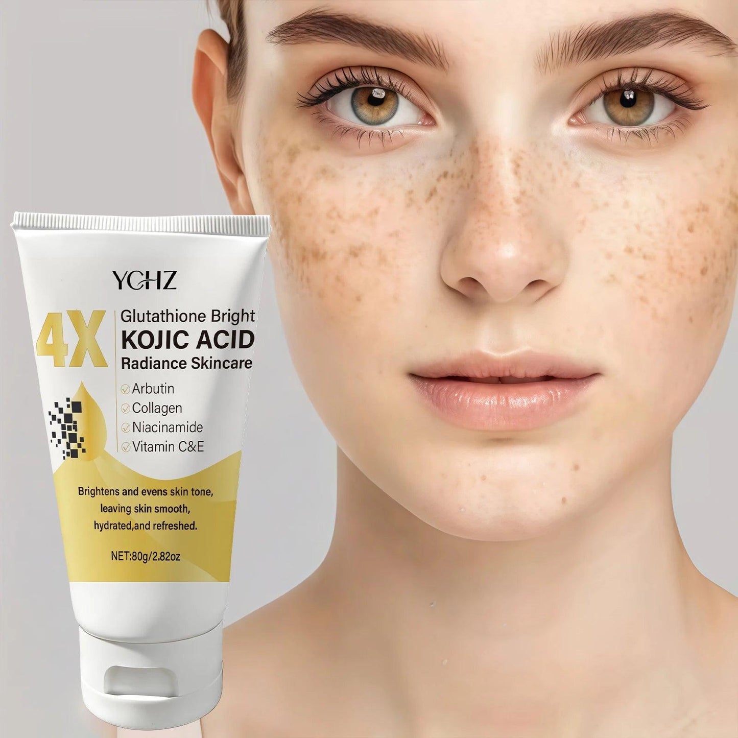 Kojic Acid Whitening Face Cream – Dark Spot Removal, 80g, Unisex