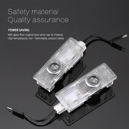 2pcs LED Car Door Light Decoration For BMW E90 E91 E60 E61 325i 525i 3 5 Series E63 E85 E86 Welcome Laser Projection Lamp