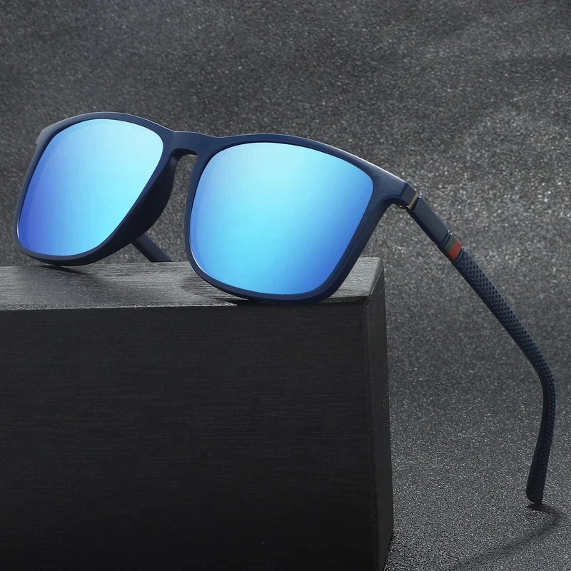 Polarized UV400 Square Sunglasses, Luxury Stylish Eyewear for Driving Cycling Fishing Men Women
