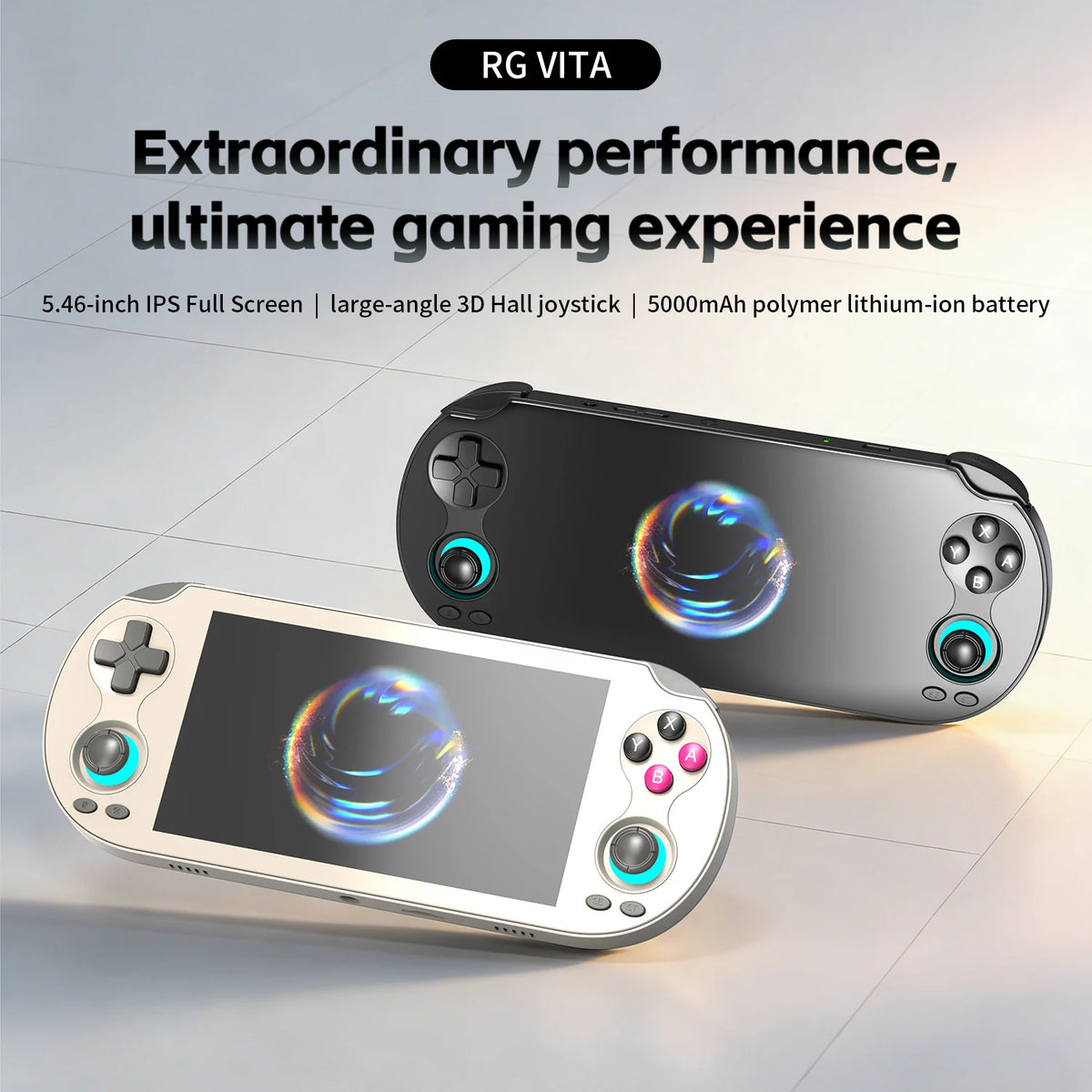 Anbernic RG VITA Retro Handheld Game Console 5.46-inch IPS Touch Screen Android 12 3GB+64GB AI Function 3D Hall Joystick 5000mAh