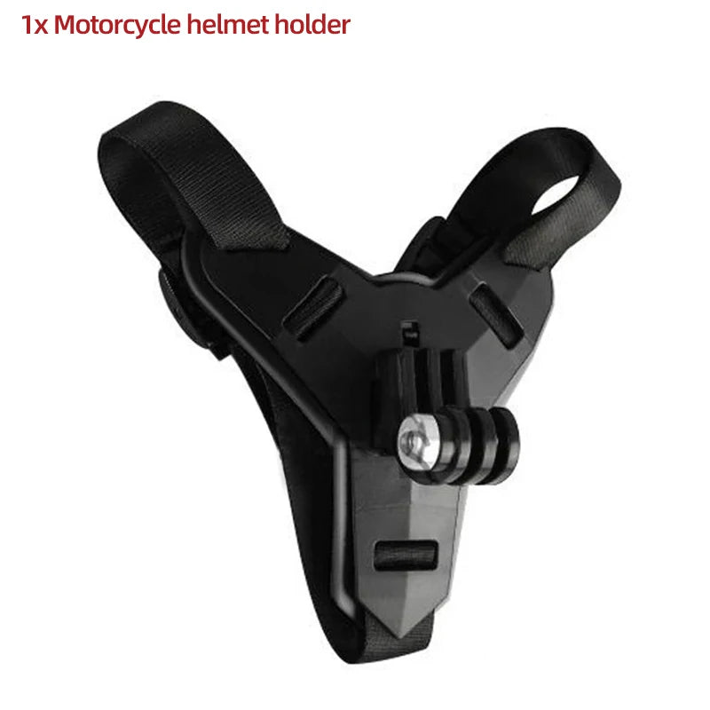 Motorcycle Helmet Chin Strap Mount Phone Clip Holder For GoPro insta360 Osmo SJCAM AKASO For iPhone Huawei Samsung Smartphones